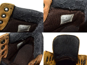 TIMBERLAND 6inch boots yellow boots multicolor logo all over pattern kids size 17.5cm good used 4b000226