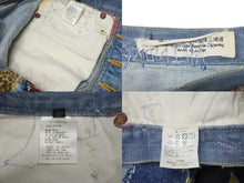Load image into Gallery viewer, KAPITAL キャピタル パッチフレア デニムパンツ 異素材 K1704LP167 コットン ブルー マルチカラー サイズ30 美品 中古 4b002285