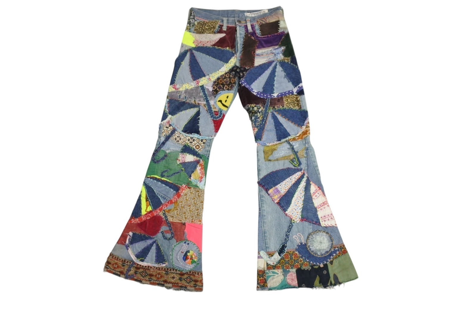 KAPITAL キャピタル パッチフレア デニムパンツ 異素材 K1704LP167