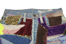 Load image into Gallery viewer, KAPITAL キャピタル パッチフレア デニムパンツ 異素材 K1704LP167 コットン ブルー マルチカラー サイズ30 美品 中古 4b002285