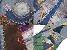 Load image into Gallery viewer, KAPITAL キャピタル パッチフレア デニムパンツ 異素材 K1704LP167 コットン ブルー マルチカラー サイズ30 美品 中古 4b002285