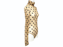 画像をギャラリービューアに読み込む, FENDI フェンディ シアー 長袖トップス FS7193 サイズ36 ハイネック ジップ FFロゴ 総柄 刺繍 ベージュ 美品 中古 4b002288