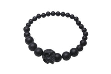 画像をギャラリービューアに読み込む, ALEXANDER MCQUEEN アレキサンダー マックイーン Skull Multibeaded Bracelet スカル ブレスレット ブラック 美品 中古 4b000229
