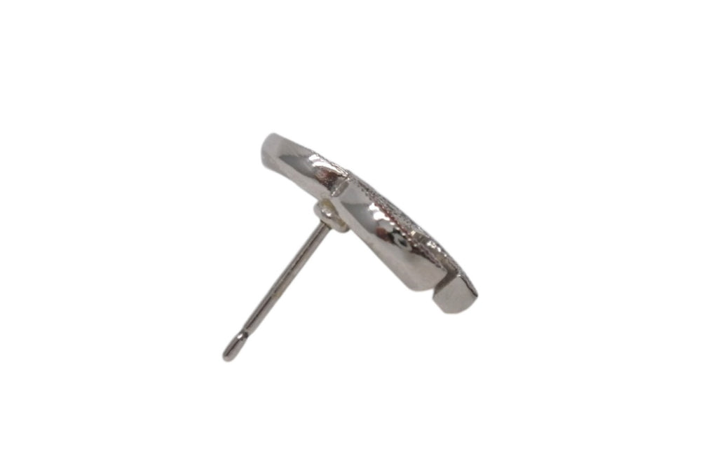 CHANEL シャネル ココマーク ピアス 重量約2.7g 17S刻印 シルバー レッド メタル ラインストーン 両耳用 美品 中古 4b001043