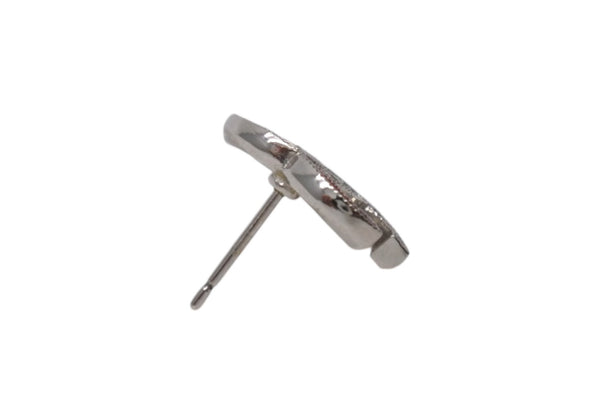 CHANEL シャネル ココマーク ピアス 重量約2.7g 17S刻印 シルバー レッド メタル ラインストーン 両耳用 美品 中古 4b001043