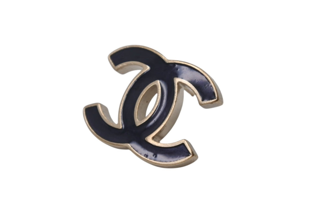 CHANEL シャネル ココマーク ピアス 重量約9.2g B12P刻印 ブラック ゴールド GP メタル 両耳用 美品 中古 4b001033