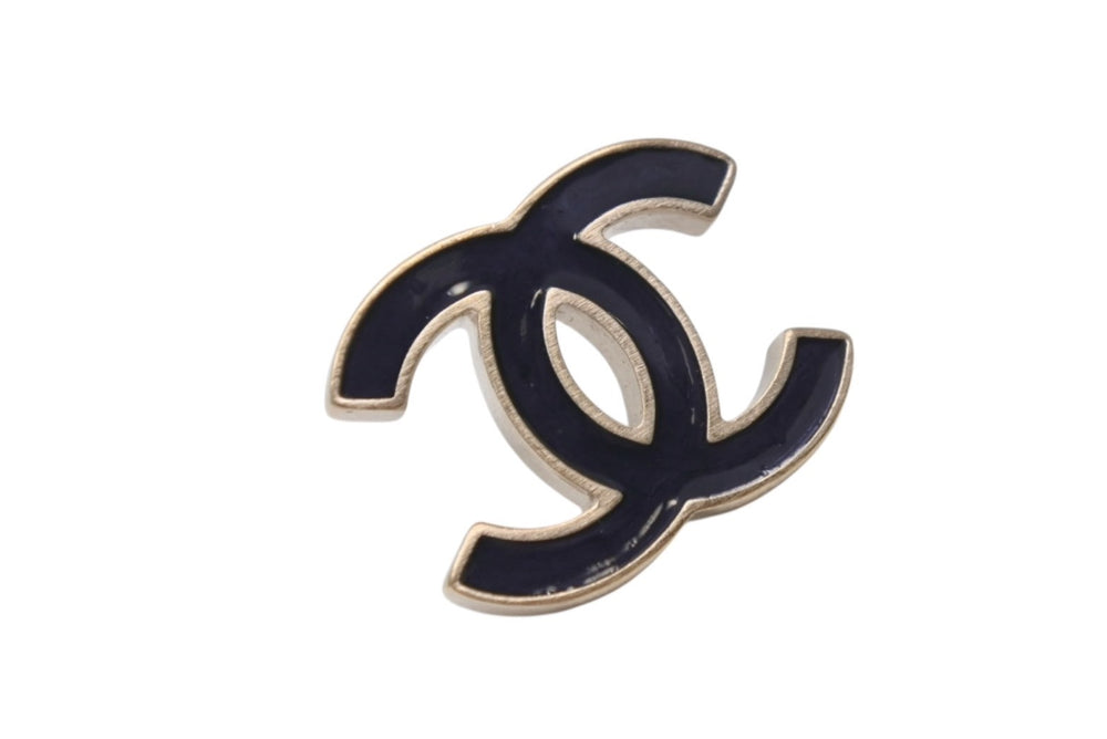 CHANEL シャネル ココマーク ピアス 重量約9.2g B12P刻印 ブラック ゴールド GP メタル 両耳用 美品 中古 4b001033