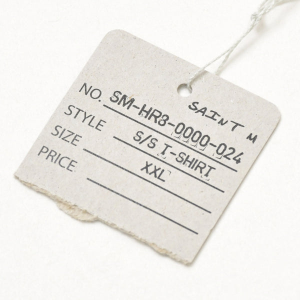新品未使用 SAINT Mxxxxxx セントマイケル SS TEE LOVE ヴィンテージ加工 ホワイト オーバーシルエット パロディロゴ 中古 4a002315