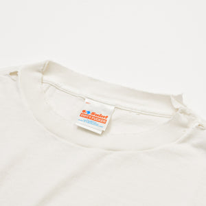 新品未使用 SAINT Mxxxxxx セントマイケル SS TEE LOVE ヴィンテージ加工 ホワイト オーバーシルエット パロディロゴ 中古 4a002315