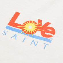 画像をギャラリービューアに読み込む, 新品未使用 SAINT Mxxxxxx セントマイケル SS TEE LOVE ヴィンテージ加工 ホワイト オーバーシルエット パロディロゴ 中古 4a002315