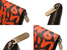 画像をギャラリービューアに読み込む, LOUIS VUITTON ルイヴィトン ジッピー コインパース コインケース M93708 モノグラム グラフィティ オレンジ 美品 中古 4b002349