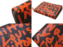画像をギャラリービューアに読み込む, LOUIS VUITTON ルイヴィトン ジッピー コインパース コインケース M93708 モノグラム グラフィティ オレンジ 美品 中古 4b002349
