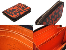 画像をギャラリービューアに読み込む, LOUIS VUITTON ルイヴィトン ジッピー コインパース コインケース M93708 モノグラム グラフィティ オレンジ 美品 中古 4b002349