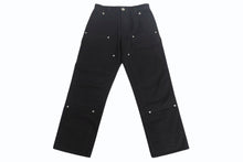 画像をギャラリービューアに読み込む, 新品同様 CHROME HEARTS クロムハーツ カーペンターパンツ ダブルニー コットン ブラック SV925 size31 中古 4b002354