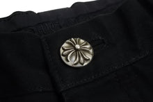 画像をギャラリービューアに読み込む, 新品同様 CHROME HEARTS クロムハーツ カーペンターパンツ ダブルニー コットン ブラック SV925 size31 中古 4b002354