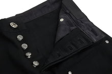 画像をギャラリービューアに読み込む, 新品同様 CHROME HEARTS クロムハーツ カーペンターパンツ ダブルニー コットン ブラック SV925 size31 中古 4b002354
