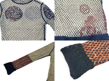 画像をギャラリービューアに読み込む, Jean Paul GAULTIER CLASSIQUE ジャンポールゴルチェ クラシック パワーネット ハイネック長袖トップス サイズL 総柄 美品 中古 4b002363