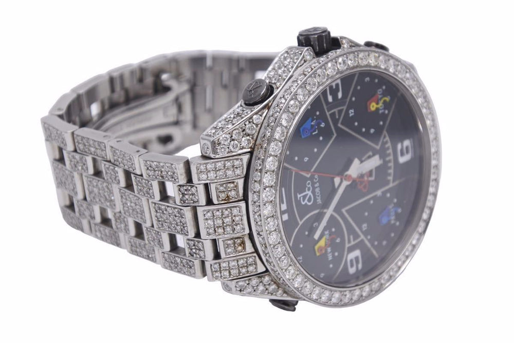 JACOB＆CO ジェイコブ 時計 5タイムゾーン フルブレス NIGO アフターフルダイヤモンド 47mm 中古 4a000110