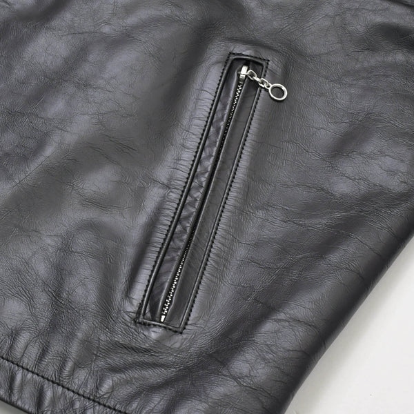 Very Good Condition SUPREME × Yohji Yamamoto Y's by Yohji Yamamoto Leather Jacket Cow Leather Black Riders Supreme Skull Style 2025AW Used 4a002417