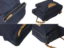 画像をギャラリービューアに読み込む, CHRISTIAN DIOR クリスチャンディオール マリスパール バックパック PZ0030 デニムキャンバス レザー 美品 中古 4b002426