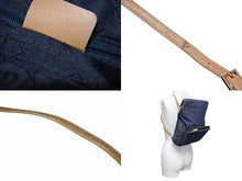 画像をギャラリービューアに読み込む, CHRISTIAN DIOR クリスチャンディオール マリスパール バックパック PZ0030 デニムキャンバス レザー 美品 中古 4b002426