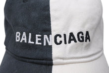 画像をギャラリービューアに読み込む, BALENCIAGA バレンシアガ 50/50 Piercing Cap ベルクロキャップ ベースボールキャップ サイズL 656455 ツートーン 美品 中古 4b002489