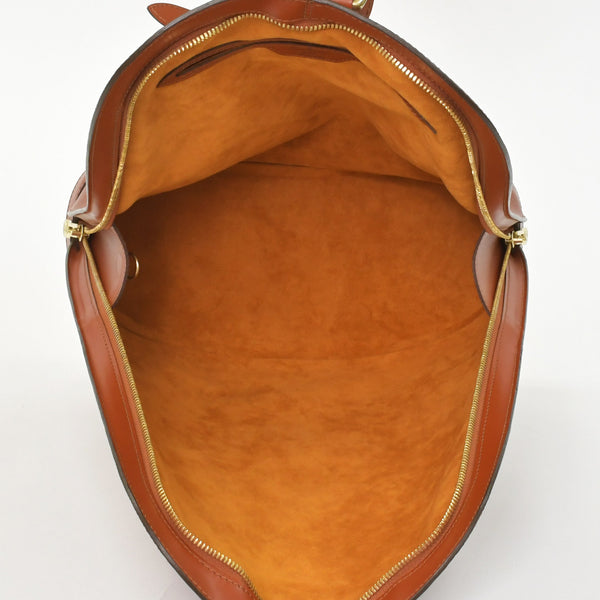 極美品 LOUIS VUITTON ルイヴィトン エピ ゴブラン リュックサック レザー ブラウン グレイン加工 ダブルファスナー ゴールド金具 M52293 中古 4a002496