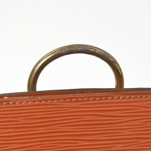 極美品 LOUIS VUITTON ルイヴィトン エピ ゴブラン リュックサック レザー ブラウン グレイン加工 ダブルファスナー ゴールド金具 M52293 中古 4a002496