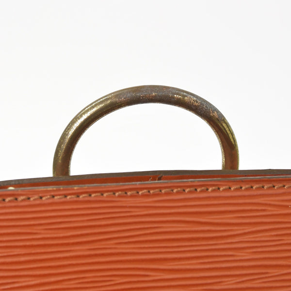 極美品 LOUIS VUITTON ルイヴィトン エピ ゴブラン リュックサック レザー ブラウン グレイン加工 ダブルファスナー ゴールド金具 M52293 中古 4a002496
