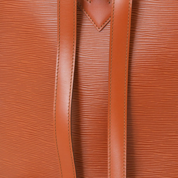 極美品 LOUIS VUITTON ルイヴィトン エピ ゴブラン リュックサック レザー ブラウン グレイン加工 ダブルファスナー ゴールド金具 M52293 中古 4a002496