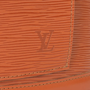 極美品 LOUIS VUITTON ルイヴィトン エピ ゴブラン リュックサック レザー ブラウン グレイン加工 ダブルファスナー ゴールド金具 M52293 中古 4a002496