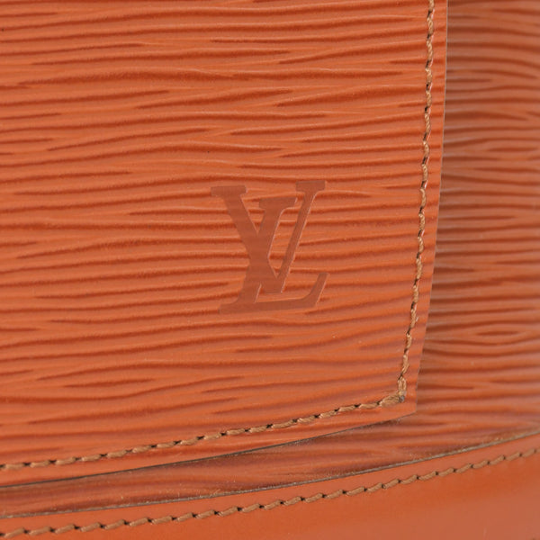極美品 LOUIS VUITTON ルイヴィトン エピ ゴブラン リュックサック レザー ブラウン グレイン加工 ダブルファスナー ゴールド金具 M52293 中古 4a002496