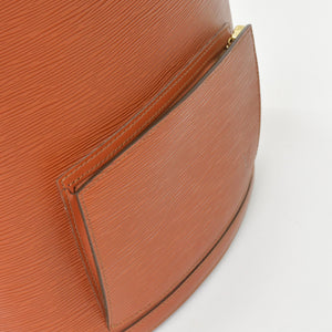 極美品 LOUIS VUITTON ルイヴィトン エピ ゴブラン リュックサック レザー ブラウン グレイン加工 ダブルファスナー ゴールド金具 M52293 中古 4a002496