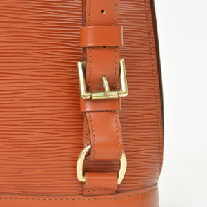極美品 LOUIS VUITTON ルイヴィトン エピ ゴブラン リュックサック レザー ブラウン グレイン加工 ダブルファスナー ゴールド金具 M52293 中古 4a002496