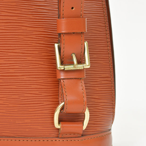 極美品 LOUIS VUITTON ルイヴィトン エピ ゴブラン リュックサック レザー ブラウン グレイン加工 ダブルファスナー ゴールド金具 M52293 中古 4a002496