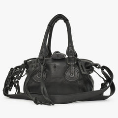 Chloe クロエ ミニパディントン ブラック 2WAY ショルダーバッグ ミニボストン ショルダーバッグ 04-06-53 美品 中古 4a002503
