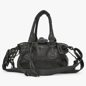 Chloe クロエ ミニパディントン ブラック 2WAY ショルダーバッグ ミニボストン ショルダーバッグ 04-06-53 美品 中古 4a002503