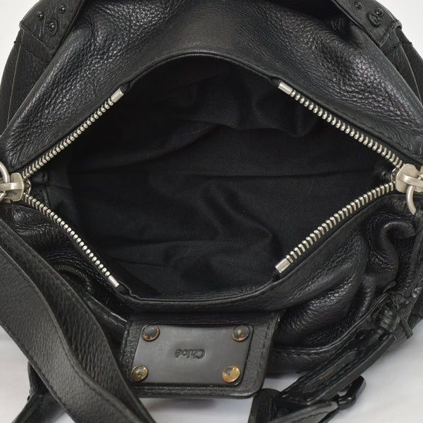 Chloe クロエ ミニパディントン ブラック 2WAY ショルダーバッグ ミニボストン ショルダーバッグ 04-06-53 美品 中古 4a002503
