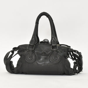 Chloe クロエ ミニパディントン ブラック 2WAY ショルダーバッグ ミニボストン ショルダーバッグ 04-06-53 美品 中古 4a002503