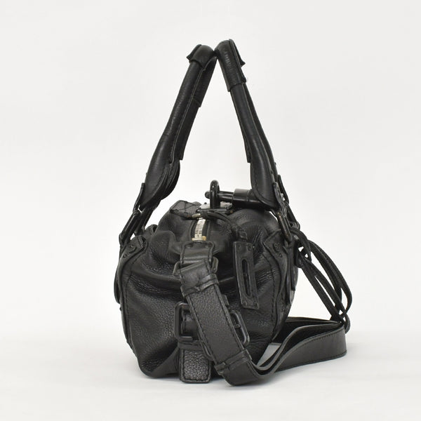 Chloe クロエ ミニパディントン ブラック 2WAY ショルダーバッグ ミニボストン ショルダーバッグ 04-06-53 美品 中古 4a002503