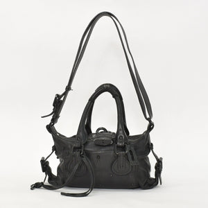 Chloe クロエ ミニパディントン ブラック 2WAY ショルダーバッグ ミニボストン ショルダーバッグ 04-06-53 美品 中古 4a002503