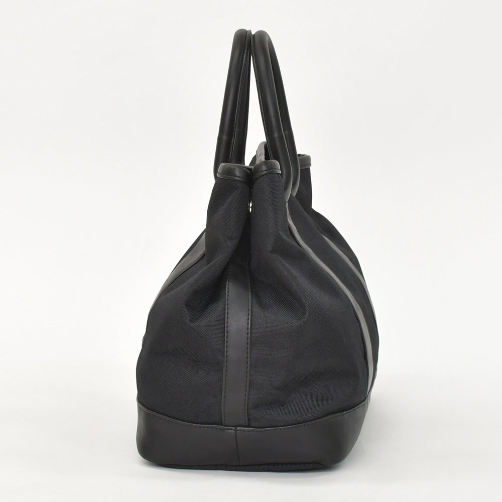 Very Good Condition YVES SAINT LAURENT Yves Saint Laurent Black Tote Bag Handbag Calf Leather Silver Hardware Used 4a002504