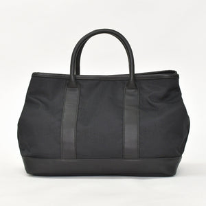極美品 YVES SAINT LAURENT イヴサンローラン ブラック トートバッグ ハンドバッグ カーフレザー シルバー金具 中古 4a002504