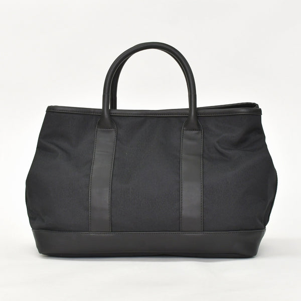 極美品 YVES SAINT LAURENT イヴサンローラン ブラック トートバッグ ハンドバッグ カーフレザー シルバー金具 中古 4a002504