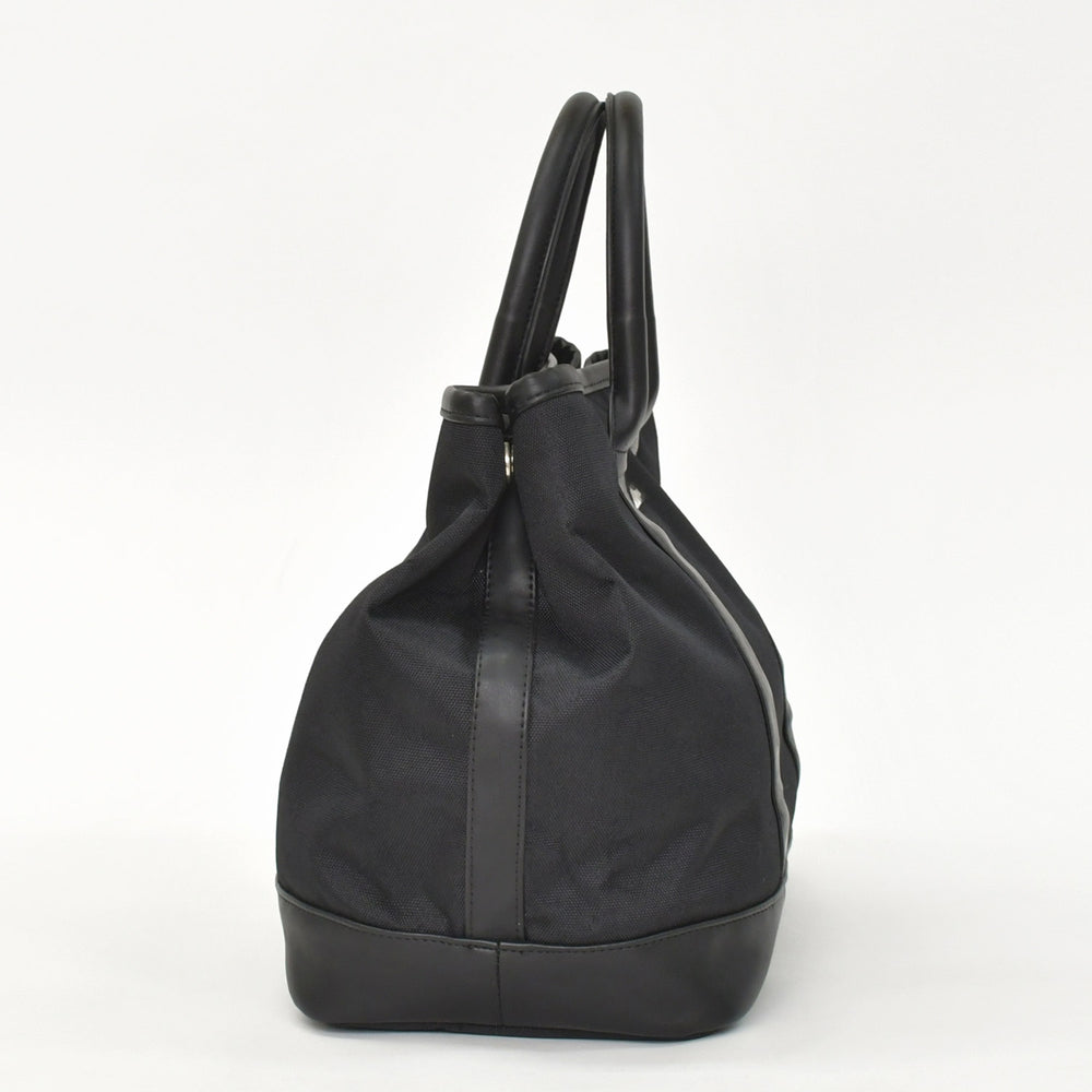 極美品 YVES SAINT LAURENT イヴサンローラン ブラック トートバッグ ハンドバッグ カーフレザー シルバー金具 中古 4a002504