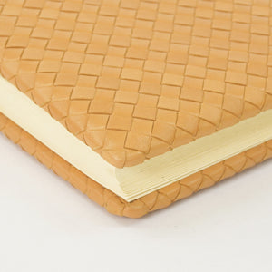 BOTTEGA VENETA Vintage Notebook Intrecciato Leather Beige Brown Good Condition Used 4a002507