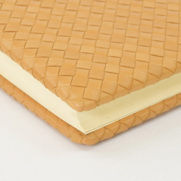 BOTTEGA VENETA Vintage Notebook Intrecciato Leather Beige Brown Good Condition Used 4a002507