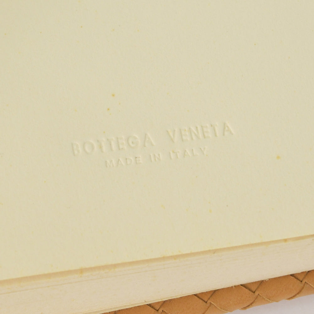 BOTTEGA VENETA Vintage Notebook Intrecciato Leather Beige Brown Good Condition Used 4a002507