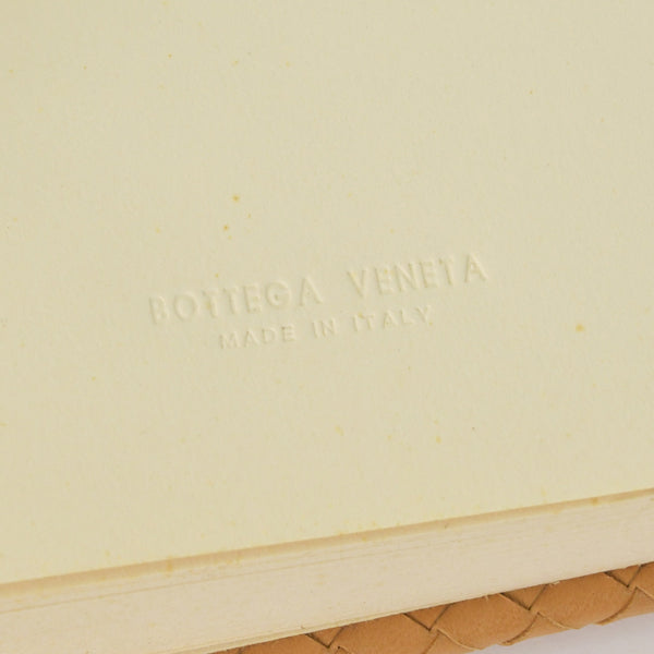 BOTTEGA VENETA Vintage Notebook Intrecciato Leather Beige Brown Good Condition Used 4a002507