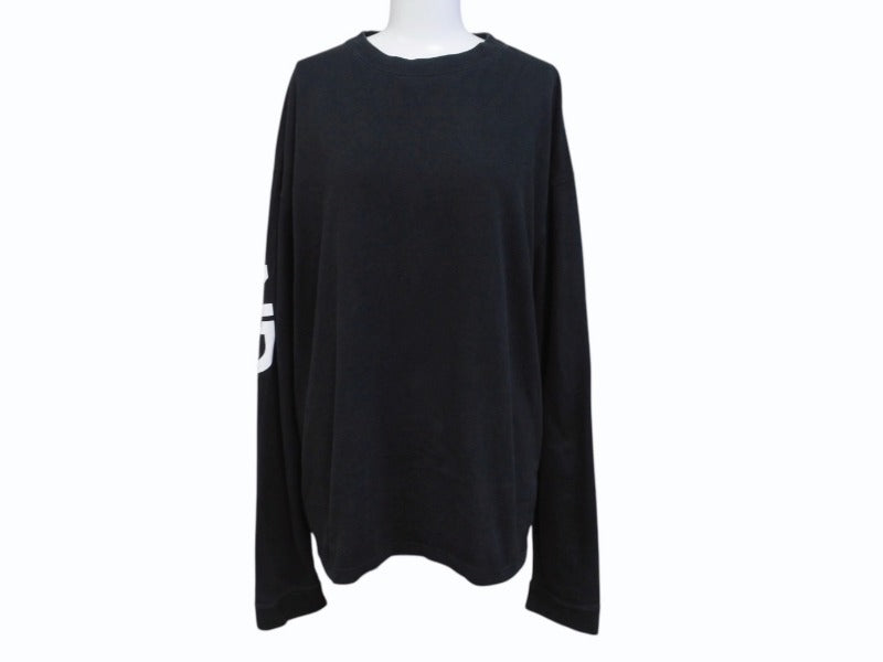 CHATEAUBRIAND Chateaubriand Logo Print Long Sleeve T-shirt Cotton Black Size L Good Used 4b002510